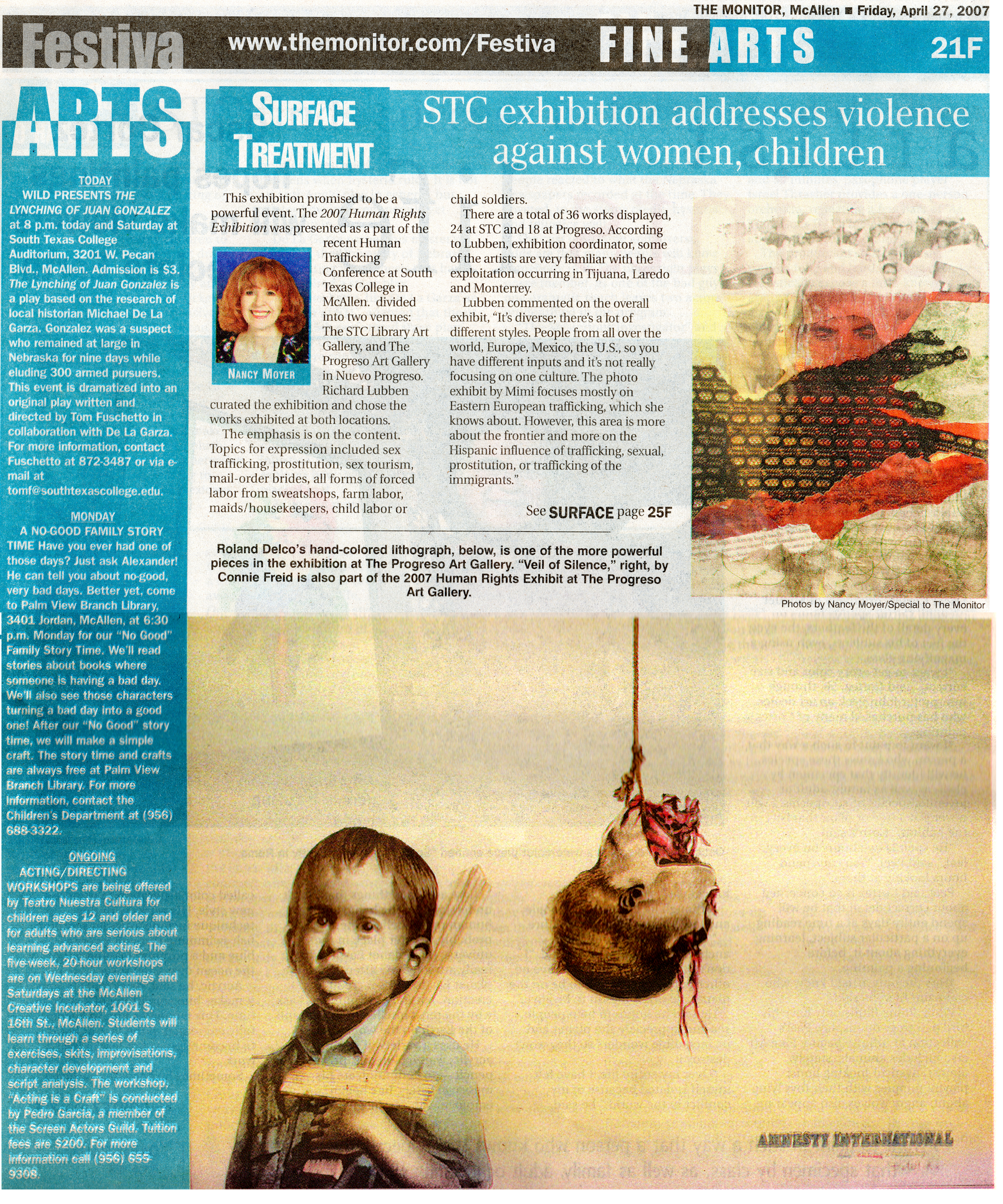 The Monitor, Festiva: STC exhibition addresses violence against women and children, April 2007