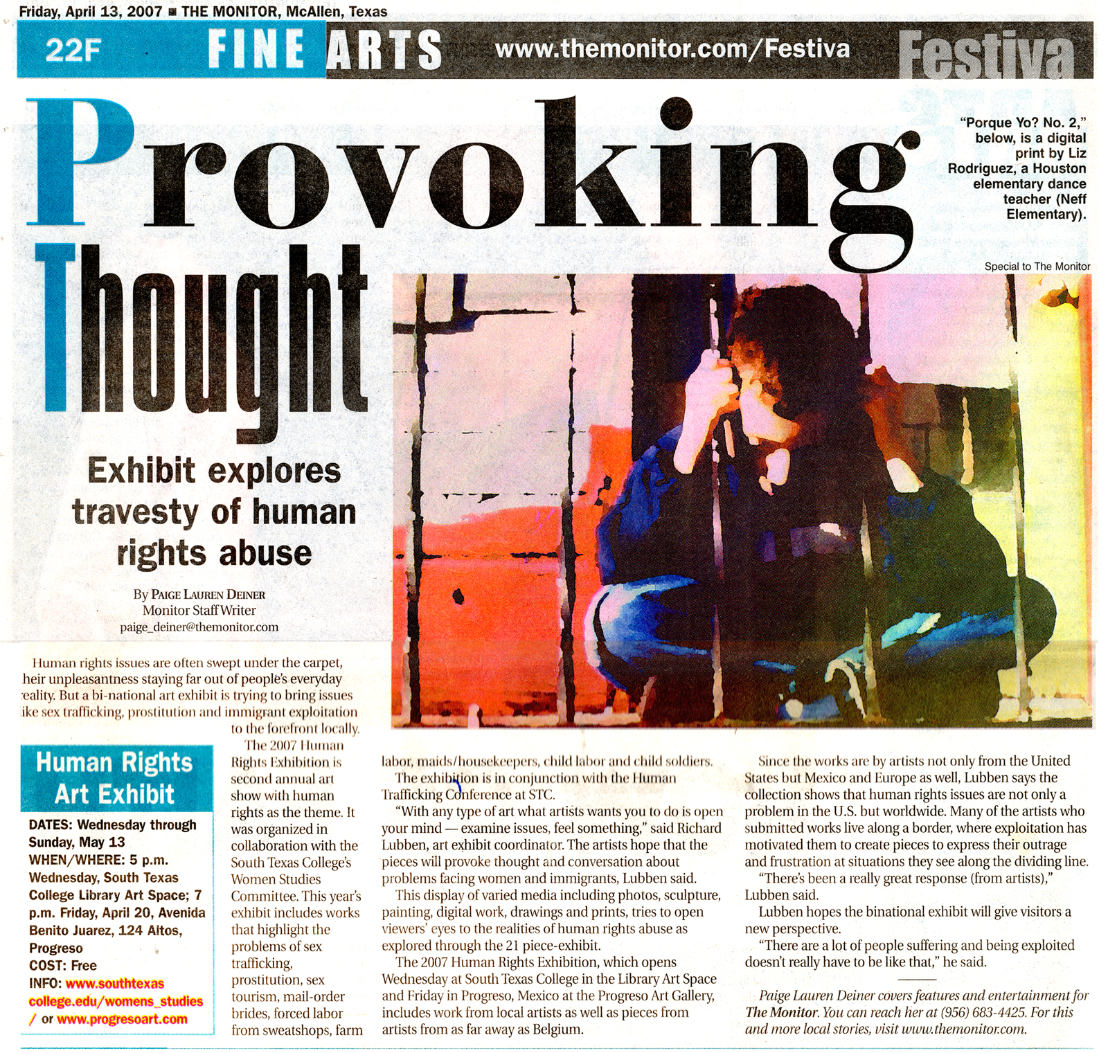 The Monitor, Fine Arts: Provoking Thought, April 2007