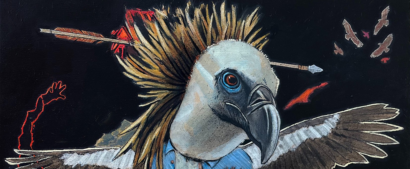 Cave Painting #5: Himalayan Griffon, by Terry Brewer